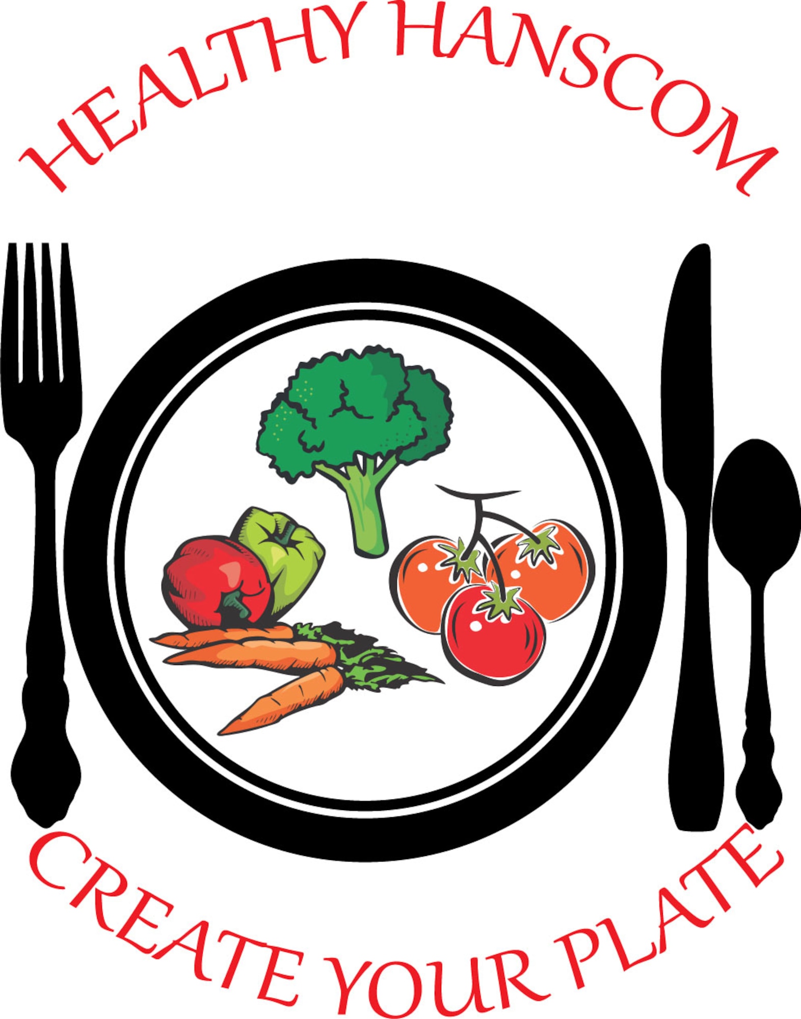 "Healthy Hanscom: Create Your Plate" is an initiative between the Health and Wellness Center and Commissary to to specially mark, with an easily recognizable symbol, healthier items throughout the aisles of the Commissary. (U.S. Air Force graphic)
