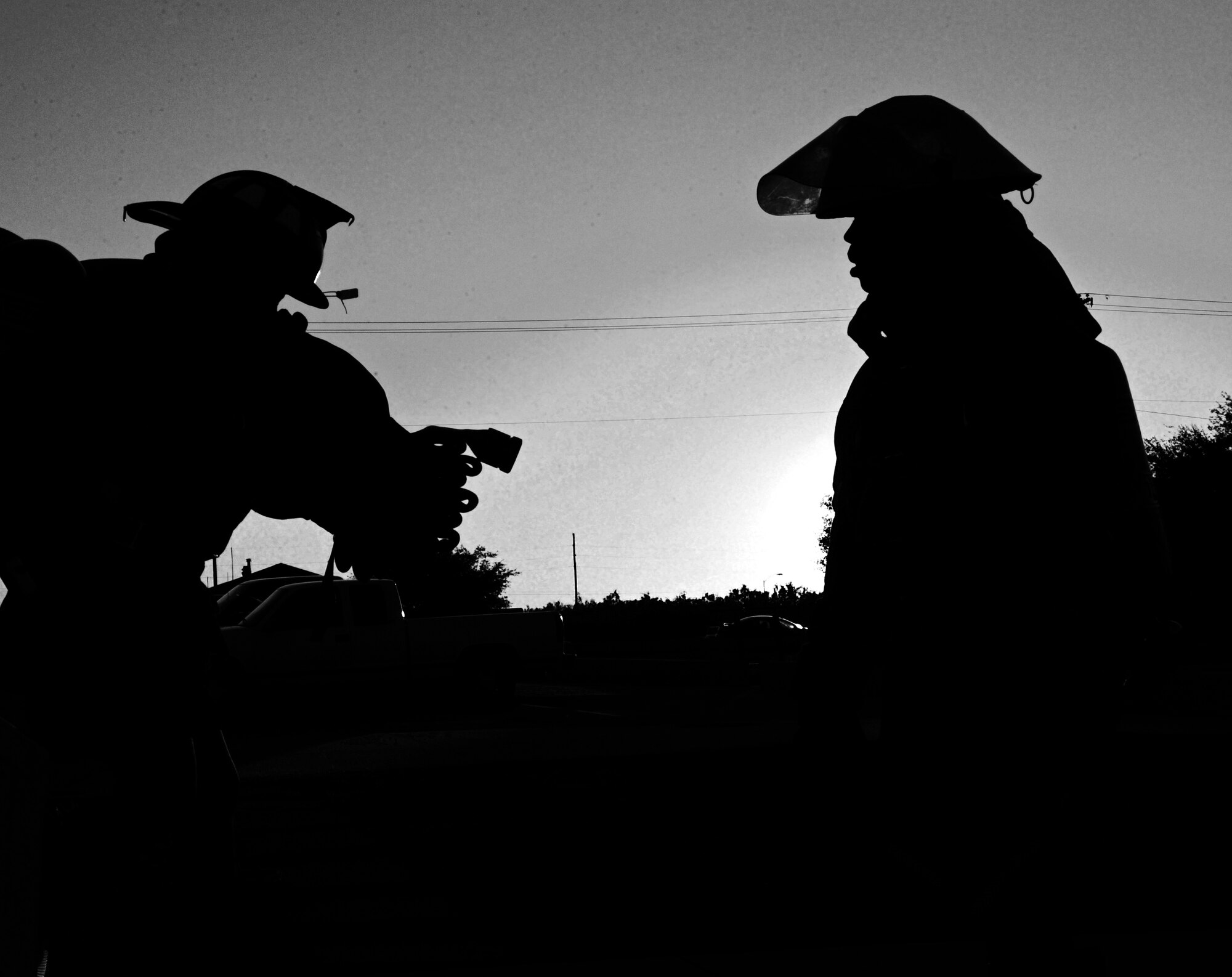 Dyess airmen participate in the fire fighter challenge as part of Fire Prevention Week, Oct. 14, 2011, at Dyess Air Force Base, Texas. Fire Prevention Week is geared towards placing emphasis on fire and safety and is structured to reach the maximum amount of people in the Dyess community.  (U.S. Air Force photo by Airman 1st Class Peter Thompson/Released)