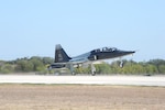 A T-38C Talon from Laughlin Air Force Base, Texas lands at Randolph Air Force Base, Oct. 4. The jet is one of two of the first jets to be transferred to the 435th Fighter Training Squadron at Randolph as part of the consolidation of the Introduction to Figher Fundamentals training course. Due to the consolidation, the 435th FTS will receive a total of 20 T-38Cs, 11 active duty instructor pilots, more than 30 support positions, and 80 additional students annually. (U.S. Air Force photo/Rich McFadden)