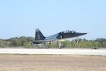 A T-38C Talon from Laughlin Air Force Base, Texas lands at Randolph Air Force Base, Oct. 4. The jet is one of two of the first jets to be transferred to the 435th Fighter Training Squadron at Randolph as part of the consolidation of the Introduction to Figher Fundamentals training course. Due to the consolidation, the 435th FTS will receive a total of 20 T-38Cs, 11 active duty instructor pilots, more than 30 support positions, and 80 additional students annually. (U.S. Air Force photo/Rich McFadden)