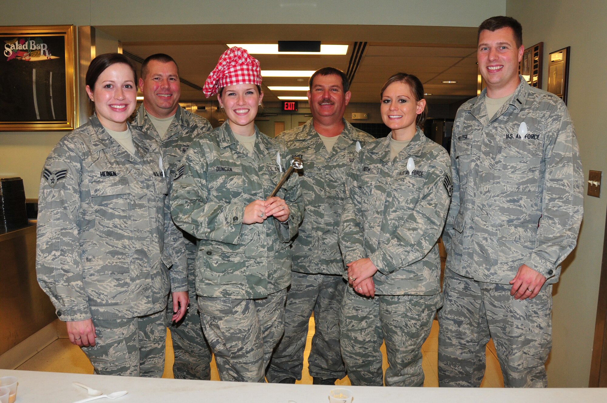 The 171st Air Refueling Wing celebrates the official kickoff of the Combined Federal Campaign with a chili cook-off October 13. Seven unit members compete with each other for the best tasting chili honor and unit members have the opportunity to talk with twenty visiting charities which represent local participants in the Combined Federal Campaign. (National Guard photo by Master Sgt. Ann Young/released)