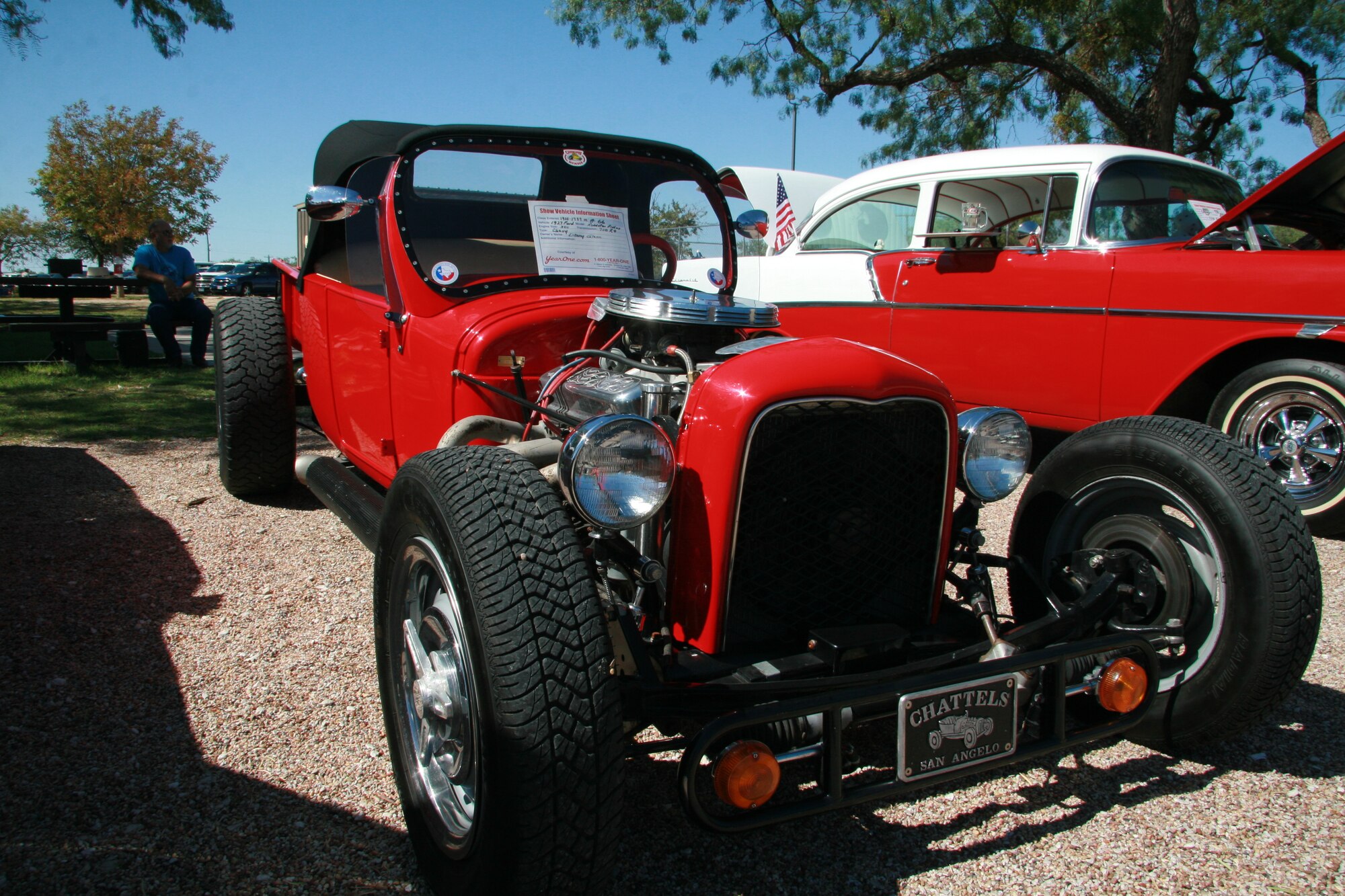 GOODFELLOW AIR FORCE BASE, Texas—This classic Ford Roadster is one of 120 cars that were displayed during the 13th annual Goodfellow Car Show Oct. 15 at the Recreation Camp. More than 1,500 San Angelo community members and Team Goodfellow personnel attended the free event. (U.S. Air Force photo/ Julie Manuel)