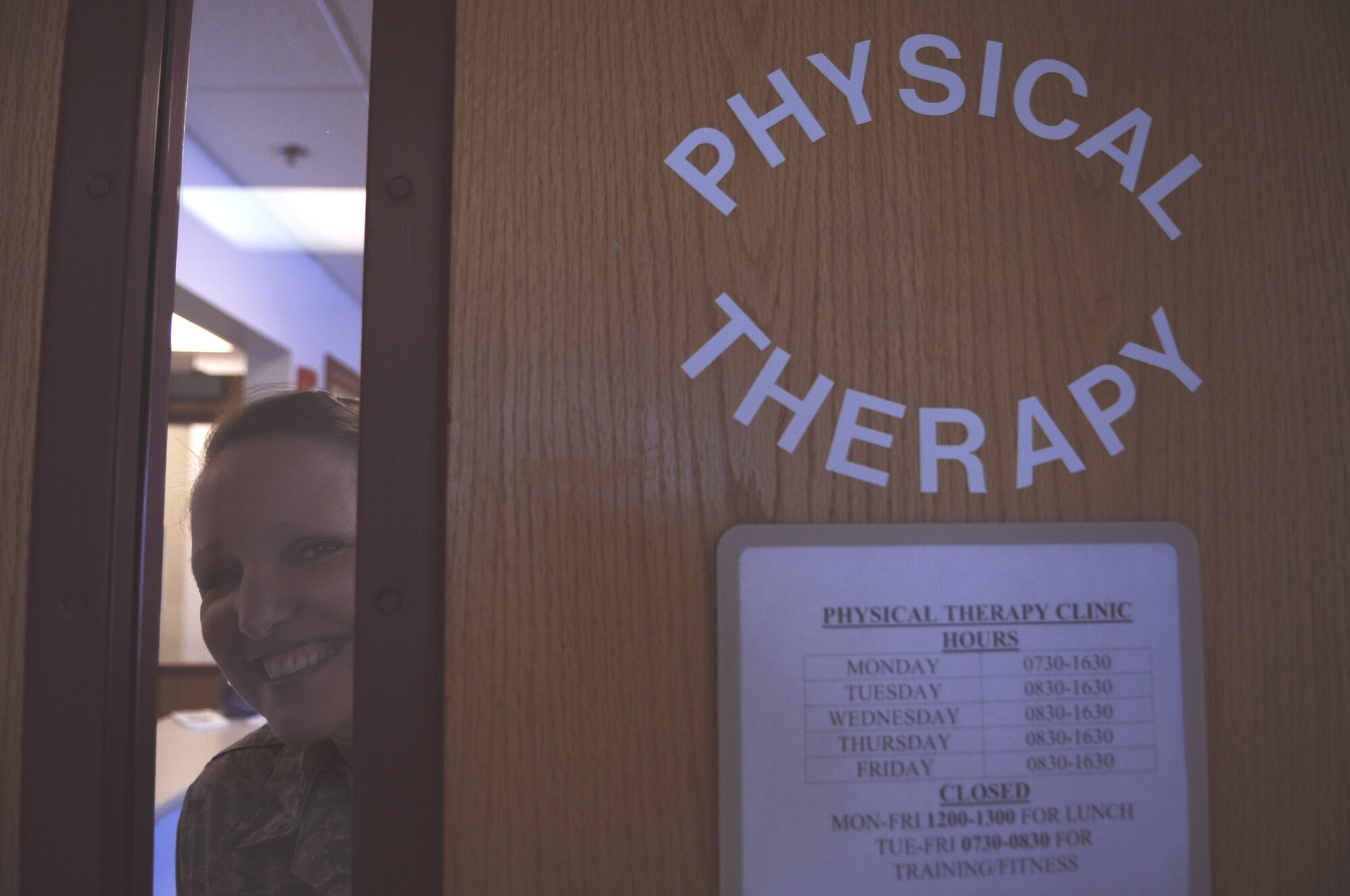 Tech. Sgt. Jamie Reents, 319th Medical Operations Squadron NCO in charge of physical therapy, poses for a photo inside the physical therapy office on Grand Forks Air Force Base, N.D., on Oct. 19. Sergeant Reents is the Warrior of the Week for Oct. 20-27. (U.S. Air Force photo/Senior Airman Amanda N. Stencil)
