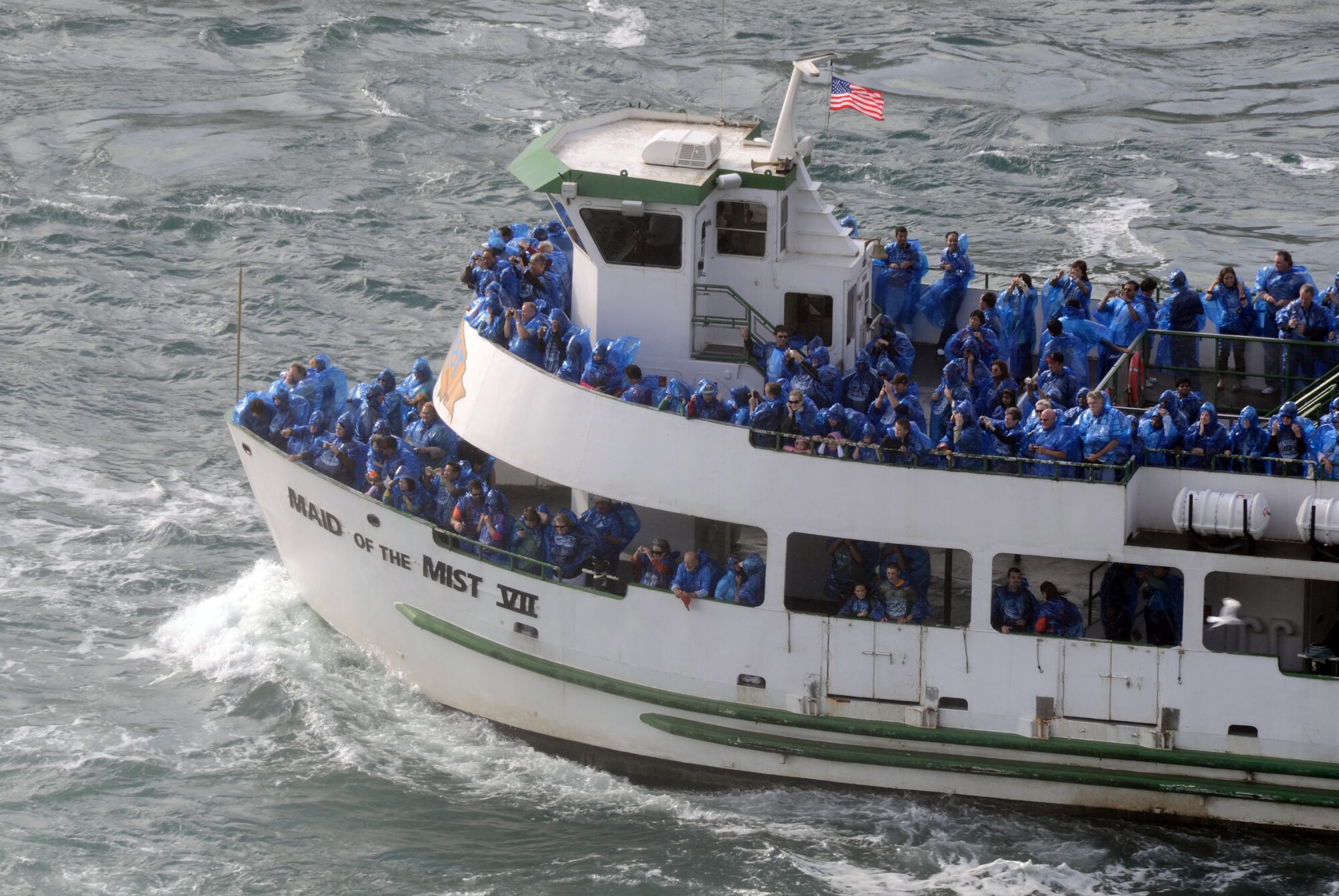 A Civic Leader Tour from Dobbins Air Reserve Base, Ga., to Niagara Falls Air Reserve Station, NY., includes a trip to downtown Niagara Falls. Civic leaders visited the falls and experienced  the Maid of the Mist attraction Oct. 13. (U.S. Air Force photo/Don Peek)