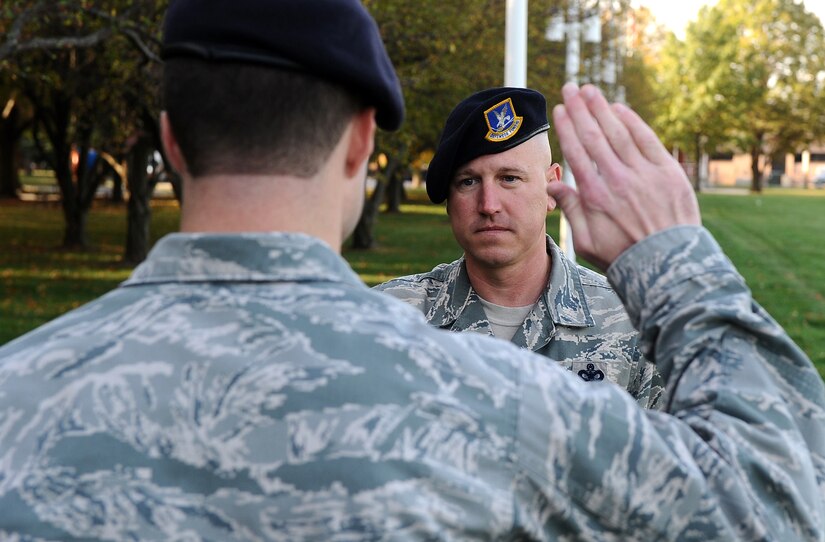 NCO reenlisted by former cadet he mentored at Air Force
