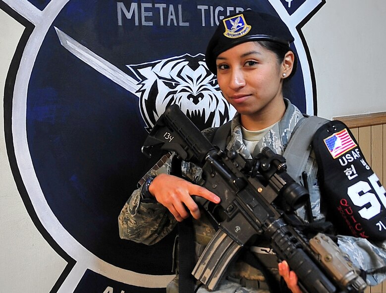 Airman 1st Class Gloria Moctezuma, 51st Security Forces Squadron (U.S. Air Force photo/Staff Sgt. Daylena Gonzalez)