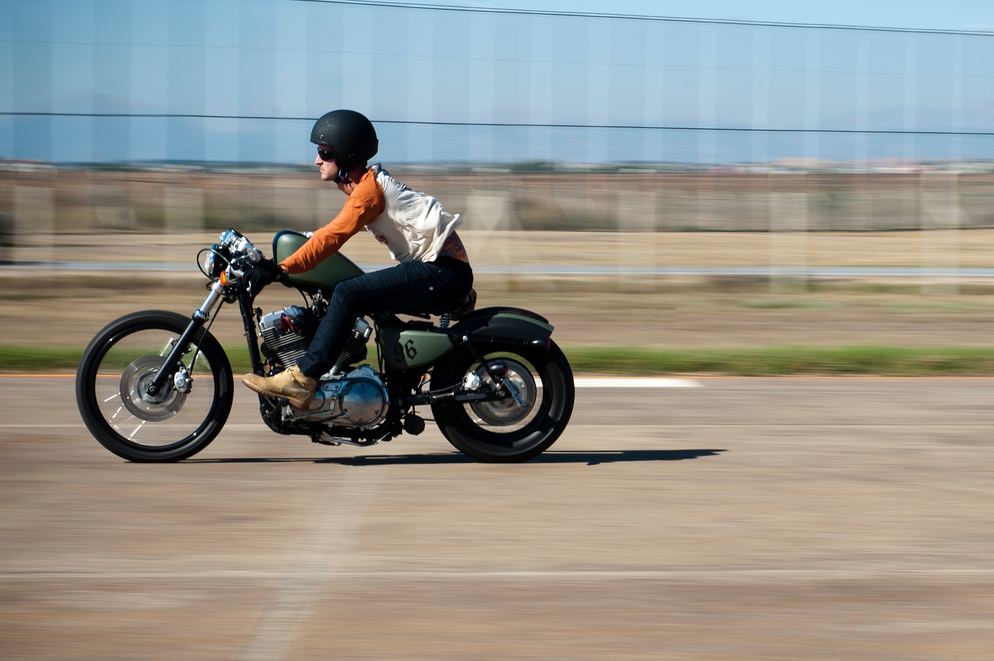 A participant begins the skills course portion of the Motorcycle Rodeo Oct. 21, 2011, at Incirlik Air Base, Turkey. The 39th Air Base Wing Safety Office hosted the rodeo and designed the course to give riders a chance to practice curves and other maneuvers at higher speeds than the basic riders course. (U.S. Air Force photo by Tech. Sgt. Michael B. Keller/Released)