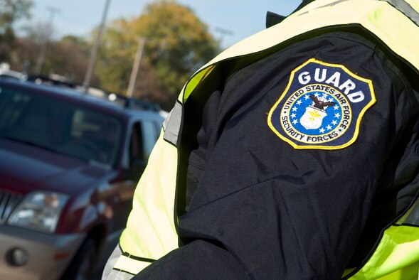 As you enter the gates of Offutt Air Force Base, Neb., you may notice a change in uniform as the 55th Security Forces Squadron is currently transitioning from contract gate guards to Department of the Air Force civilian police officers. This change is more than cosmetic as the new police officers will be fully integrated with the security forces and will provide the same capabilities as the military.  (U.S. Air Force photo by Josh Plueger/Released)