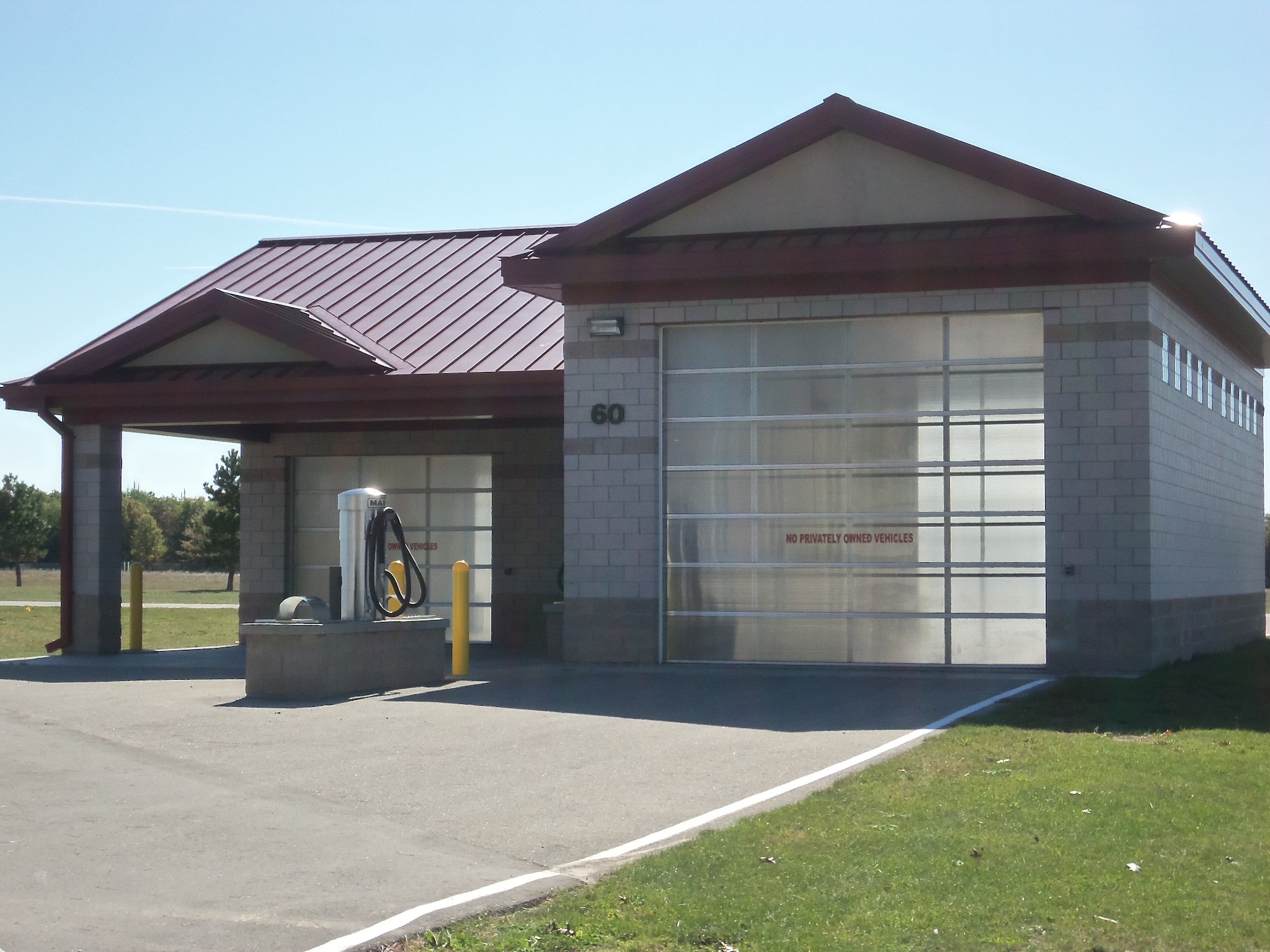 The Alpena CRTC Vehicle Maintenance facility offers a two-bay wash rack for use.