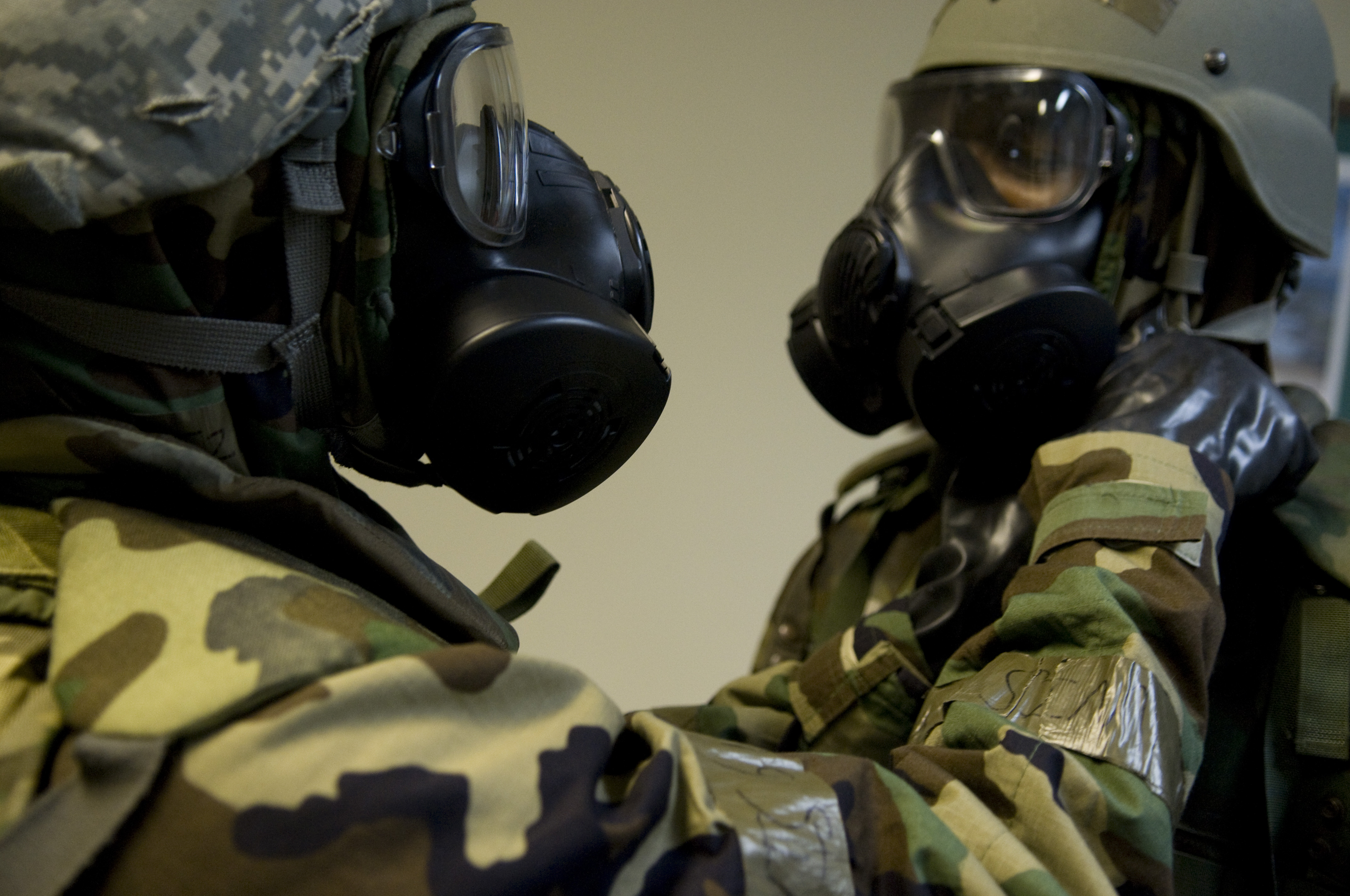 18th Wing Airmen don MOPP gear during BH 121