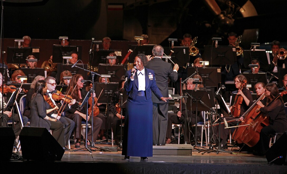 Technical Sergeant Terra Mason is featured with the Band of Flight and Dayton Philharmonic Orchestra.