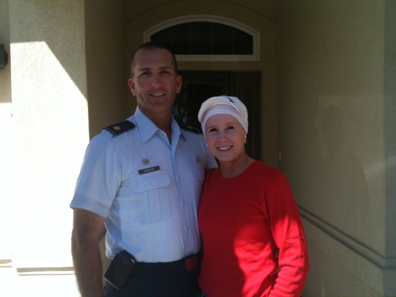 Maj. John and Lorraine Newton, who is battling breast cancer
