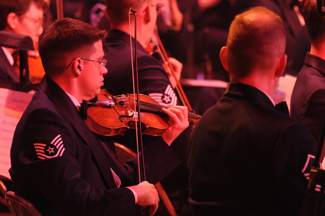 Members of the Air Force Strings perform at The Music Center at Strathmore