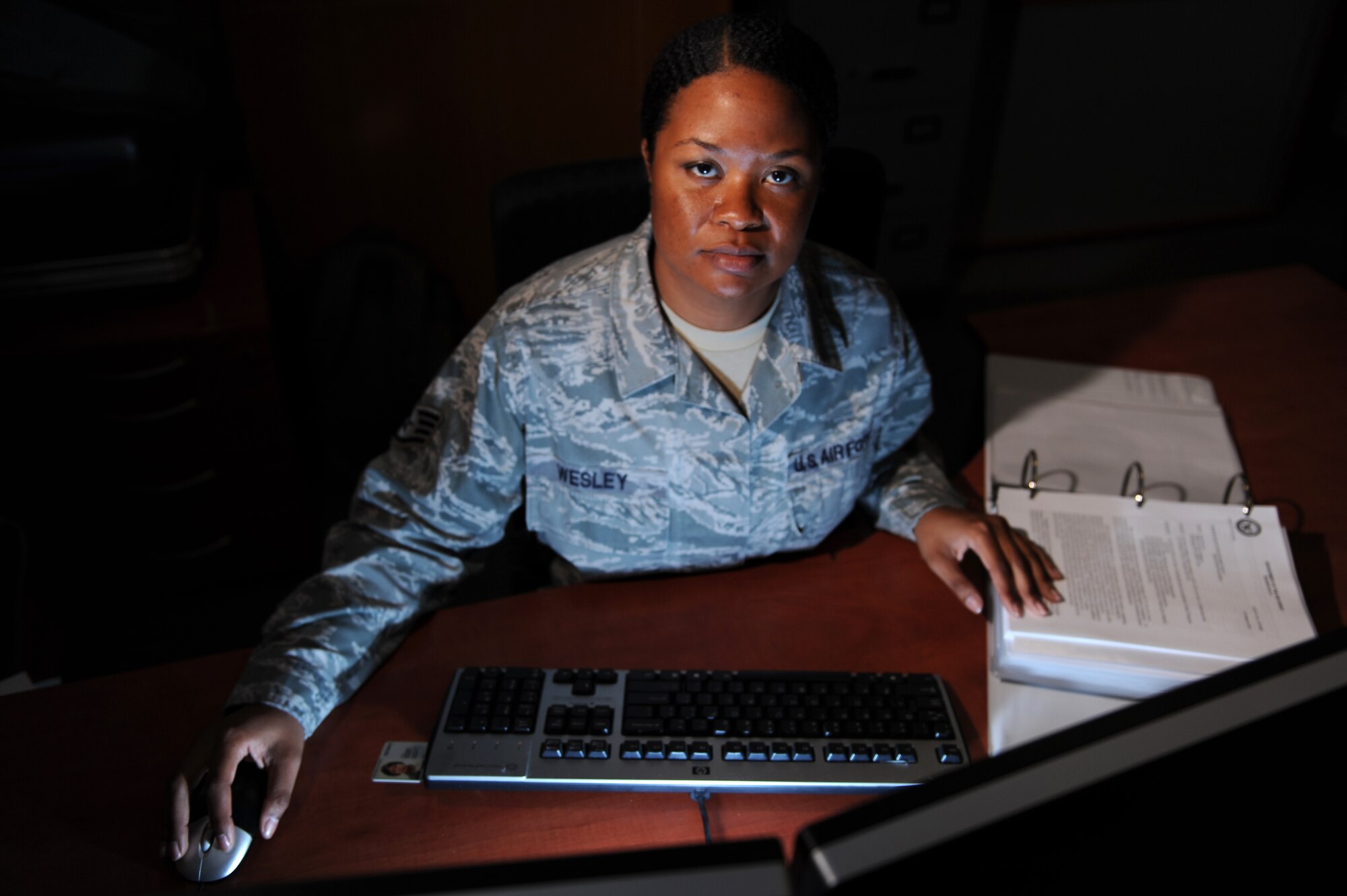 SPANGDAHLEM AIR BASE, Germany -- Staff Sgt. Veronica Wesley, 52nd Communications Squadron information assurance manager, is the Super Saber Performer for the week of Oct. 28 - Nov. 3. (U.S. Air Force photo/Airman 1st Class Matthew Fredericks)