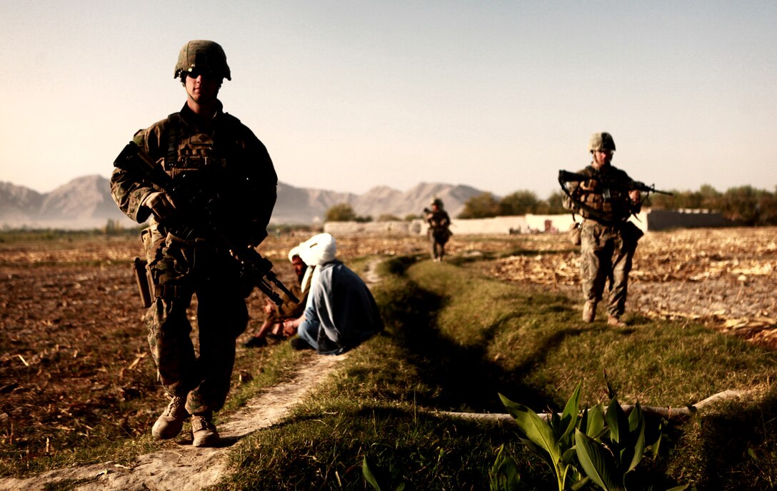 1st Battalion, 6th Marine Regiment was split across three distinctly different areas of operation. Charlie Company was in Marjah, reinforcing Marine and Afghan forces operating in the city’s remaining troubled regions. Alpha Company was in Sangin District, where they supported the 3rd and later, 1st Reconnaissance Battalion. During Operation Eastern Storm, Headquarters, Bravo and Weapons companies secured route 611, which runs through Kajaki Sofla, an area that had long been a safe haven for insurgent sub-commanders and for arms and drug trafficking.