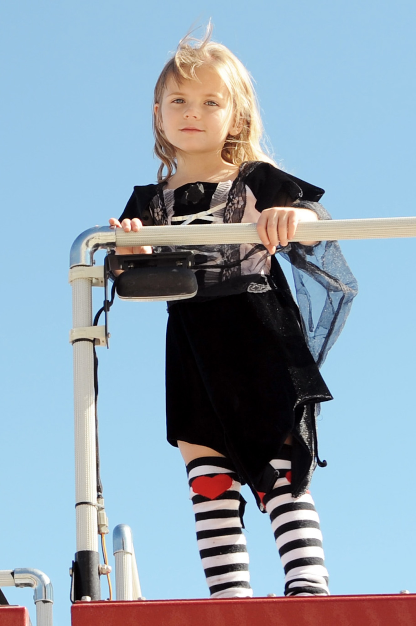Lillyanna, daughter of Tech. Sgt. Benjamin Burnes, 515st Special Operations Squadron aerial gunner instructor, wears her ghost princess costume during Fall Fest at Cannon Air Force Base, N.M., Oct. 22, 2011.  The Fall Fest was a Halloween celebration which gave children a chance to trick-or-treat before the holiday.