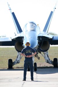 The U.S. Navy Blue Angels perform during the 2011 Randolph Air Force Base Airshow Oct. 29. The Blue Angels, who were the headlining act of the air show, have flown more than 10 different aircraft in the team's 65-year history. The aerial demonstrations highlight the unique capabilities of the American military services, while showcasing the world's most technologically advanced air and space force and capabilities not ordinarily seen. 
 (U.S. Air Force photo/Dan Solis) (released)