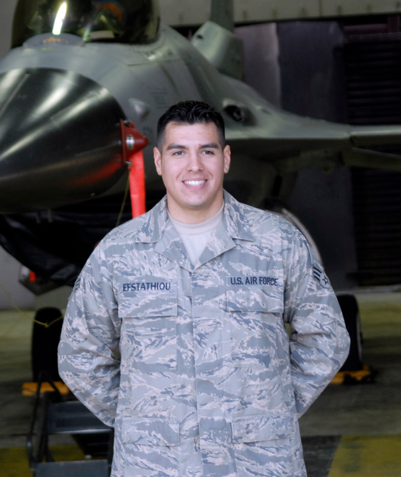 Senior Airman Kostantinos Efstathiou, 36th Aircraft Maintenance Unit. (U.S. Air Force photo/Tech. Sgt. Eric Petosky)