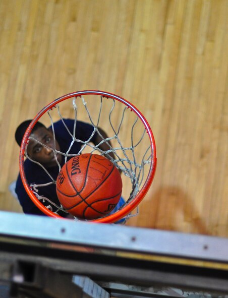 Tryouts for the men's base basketball team continue Aug. 27 and 28 in the base gym. The coaches ran the players through basic offensive and defense drills. For those interested in trying out for the team call the fitness center at 784-5568. (U.S. Air Force photo/Tech. Sgt. Chad Thompson)