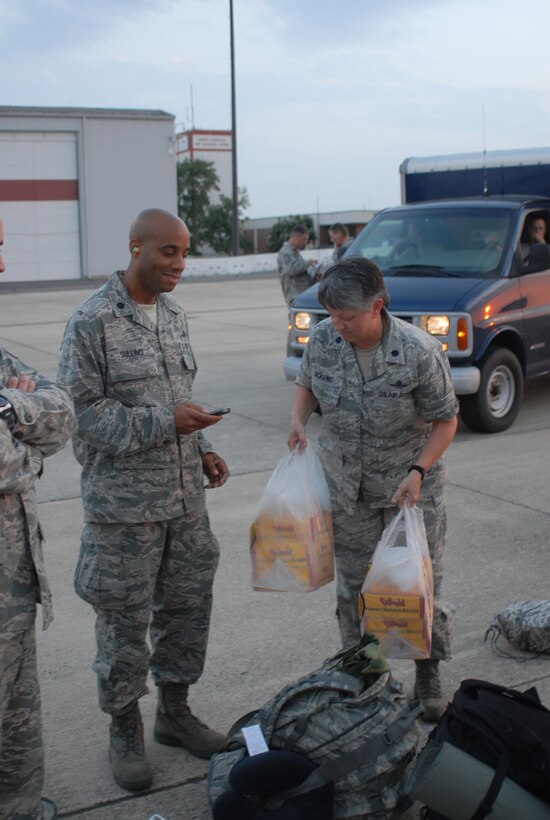 Members of the 263rd Combat Communications Squadron, located in New London, N.C. deployed to Southwest Asia August 29.  Part of the North Carolina ANG’s 145th Airlift Wing, based in Charlotte, N.C., the group departed from Charlotte ANG Base on a C-5 Galaxy aircraft with supplies to assist in the creation of base infrastructure at an undisclosed location.  Photos here depict the loading and boarding processes prior to departure.
