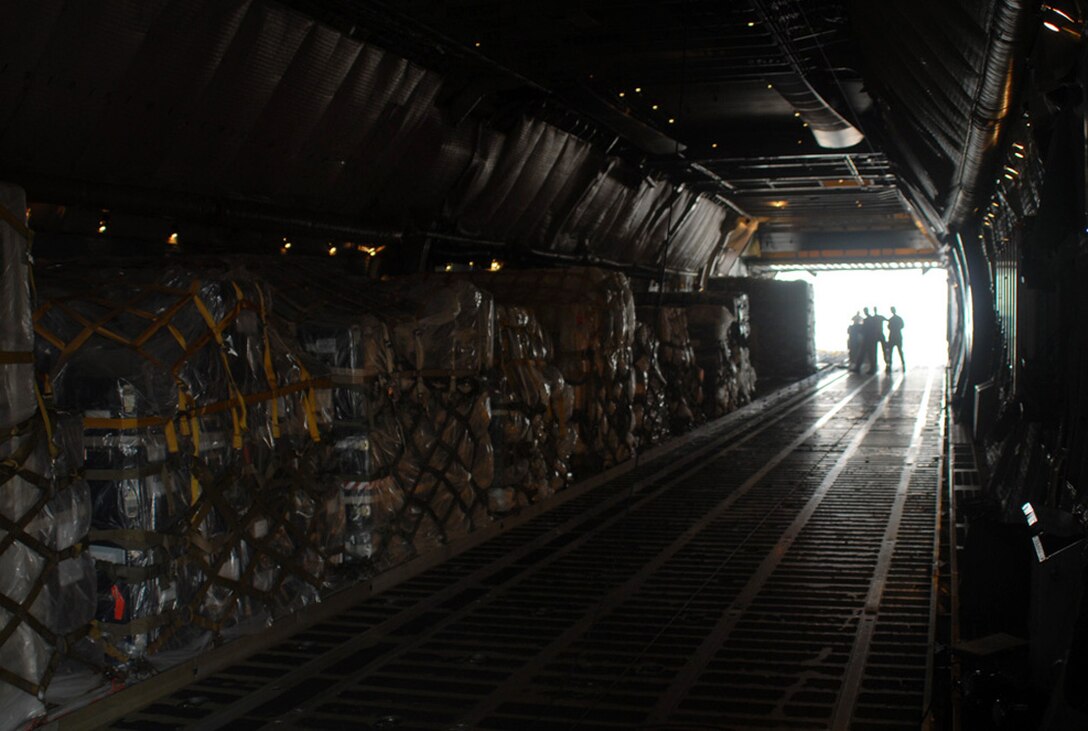 Members of the 263rd Combat Communications Squadron, located in New London, N.C. deployed to Southwest Asia August 29.  Part of the North Carolina ANG’s 145th Airlift Wing, based in Charlotte, N.C., the group departed from Charlotte ANG Base on a C-5 Galaxy aircraft with supplies to assist in the creation of base infrastructure at an undisclosed location.  Photos here depict the loading and boarding processes prior to departure.