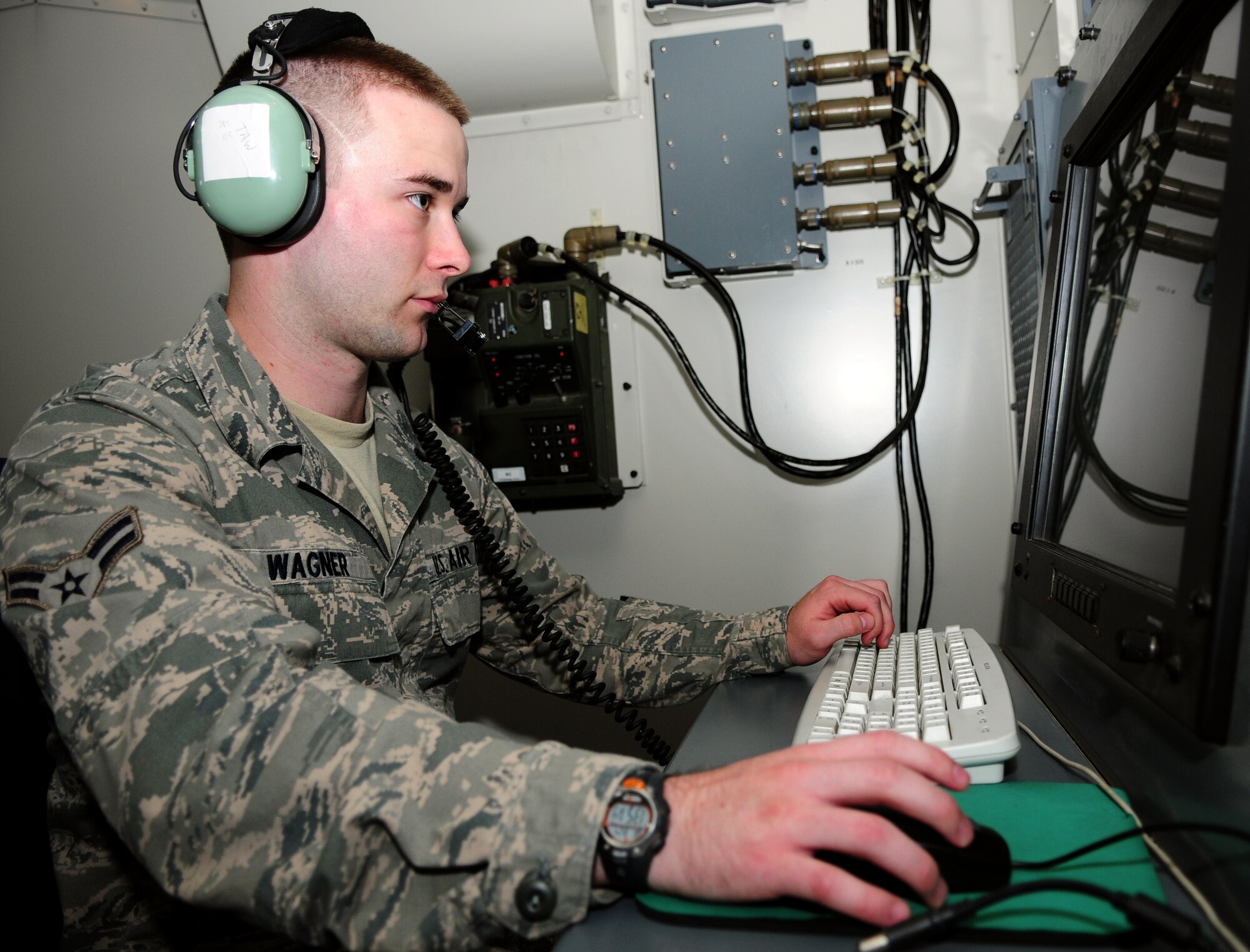 SPANGDAHLEM AIR BASE, Germany – Airman 1st Class Travis Wagner, 606th Air Control Squadron surveillance technician, is the Super Saber Performer for the week of Sept. 2-8. (U.S. Air Force photo/Airman 1st Class Matthew Fredericks)