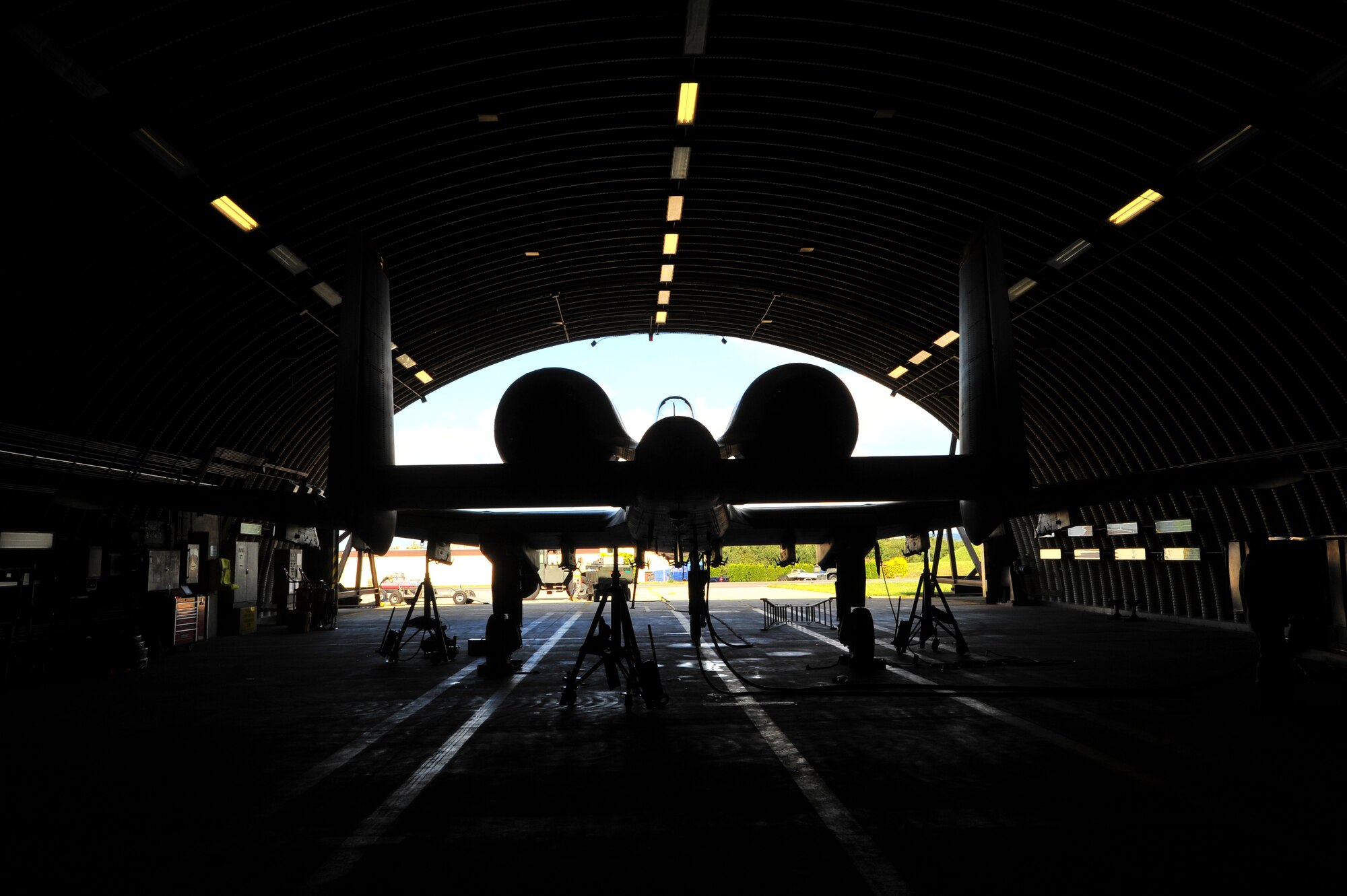 SPANGDAHLEM AIR BASE, Germany – An A-10 Thunderbolt II from the 81st Fighter Squadron is drained of hydraulic fluid before scheduled maintenance here Aug. 30. The 81st Aircraft Maintenance Unit delivers precise and reliable maintenance to continually support the capabilities of the 81st FS’s flying mission. (U.S Air Force photo/Airman 1st Class Dillon Davis)