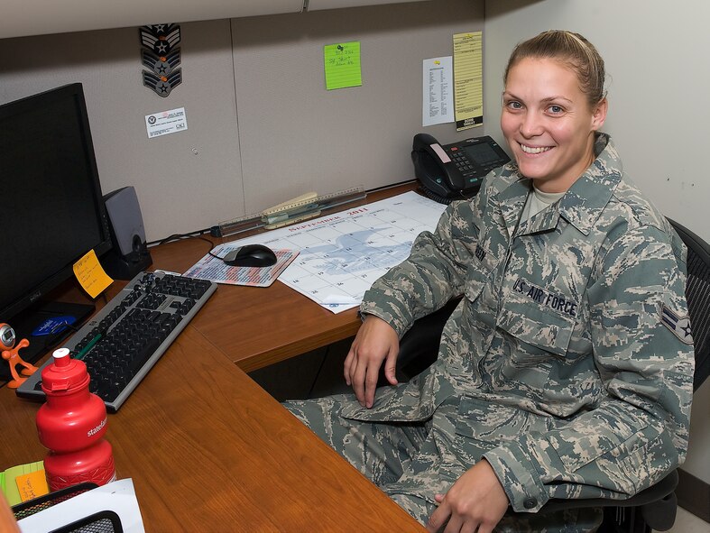 Airman 1st Class Elaine Green, Airman of the Week Sept. 9, 2011. (U.S. Air Force photo by Steve Kotecki)