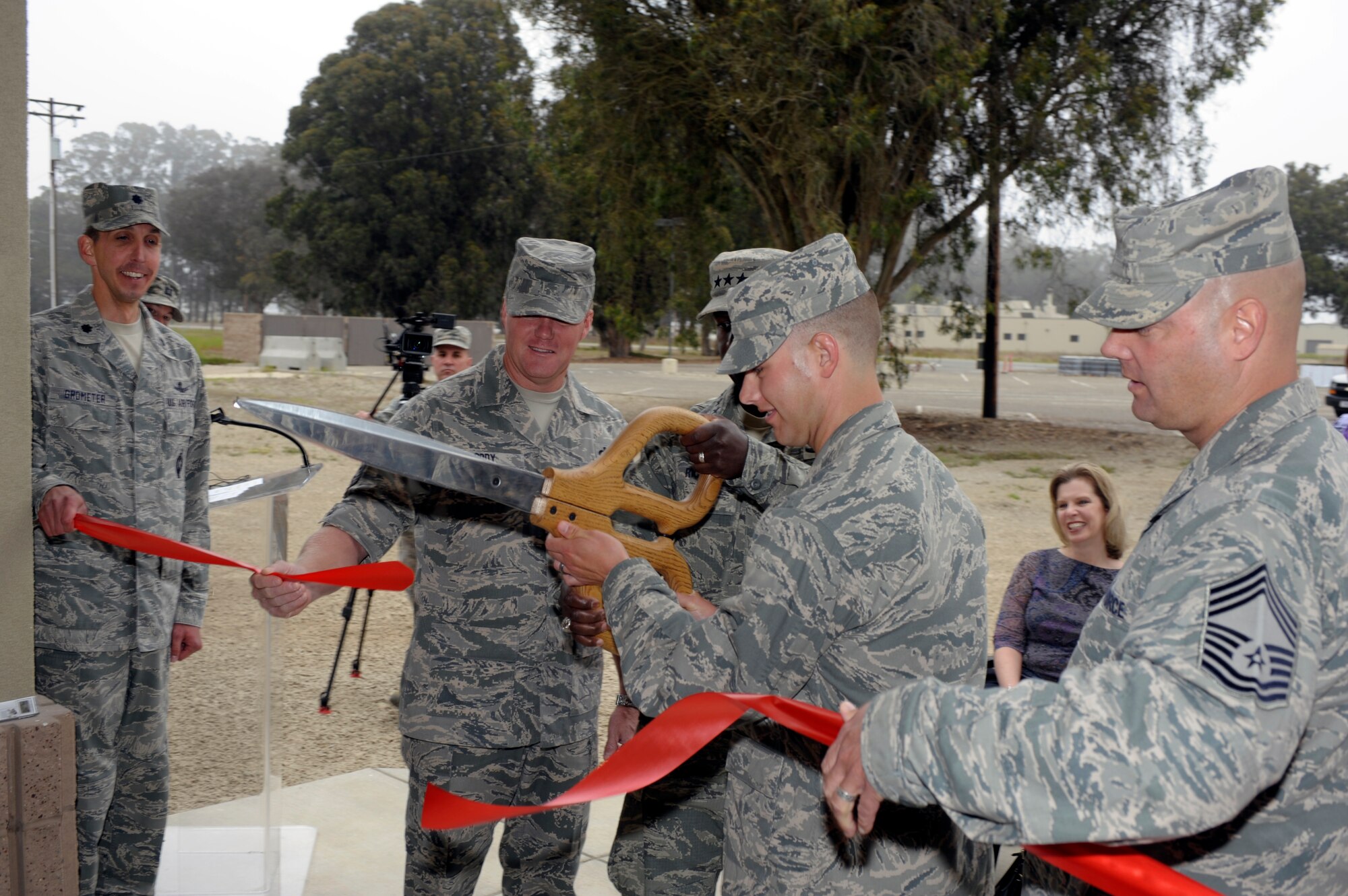 VANDENBERG AIR FORCE BASE, Calif. -- Gen. Edward A. Rice Jr., Air Education and Training Command commander, presided over a ribbon cutting ceremony at the Airman Learning Center at the 381st Training Group here Thursday, Sept. 1, 2011. (U.S. Air Force photo/Jerry E. Clemens, Jr.)