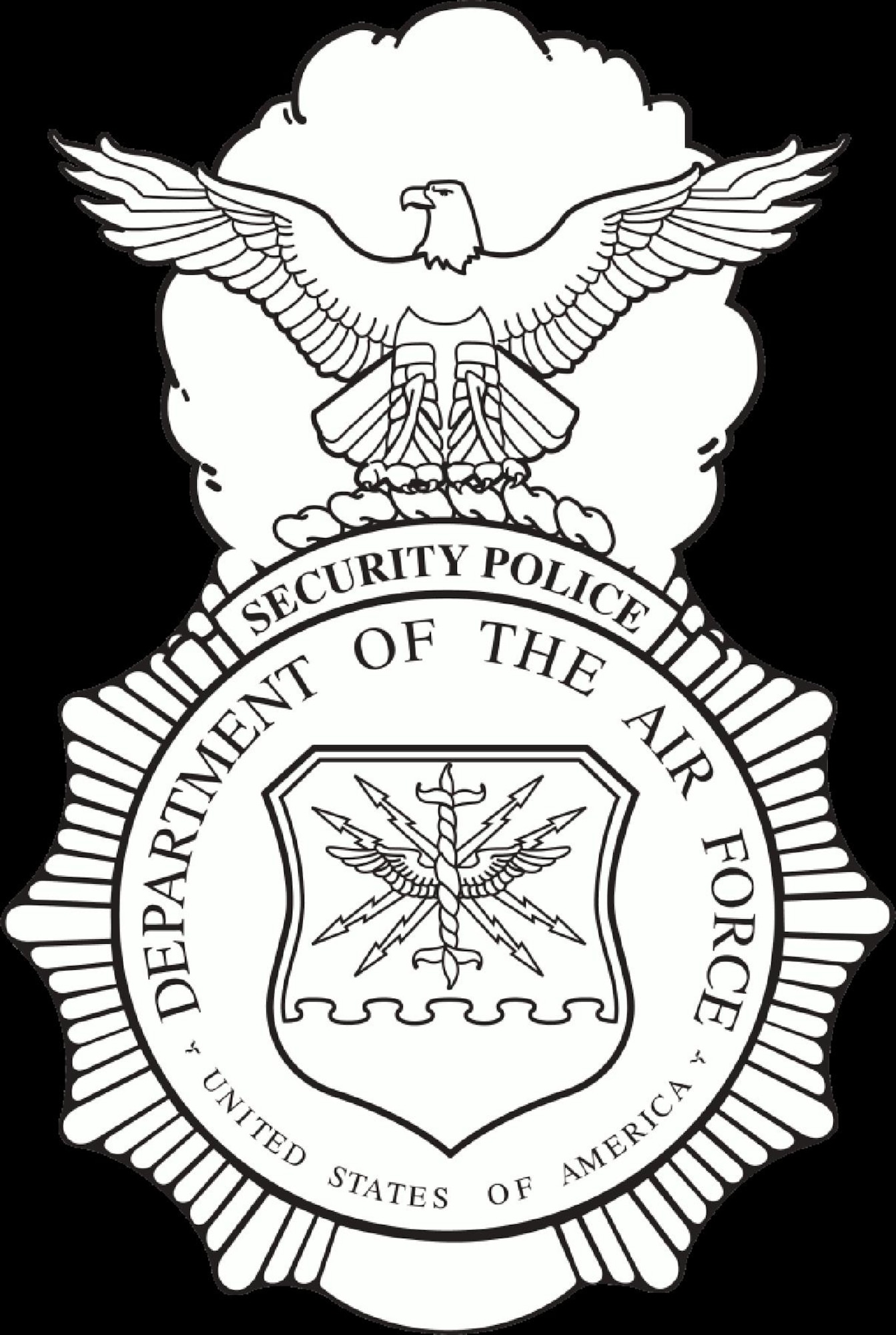 Security Police badge. (U.S. Air Force image).
