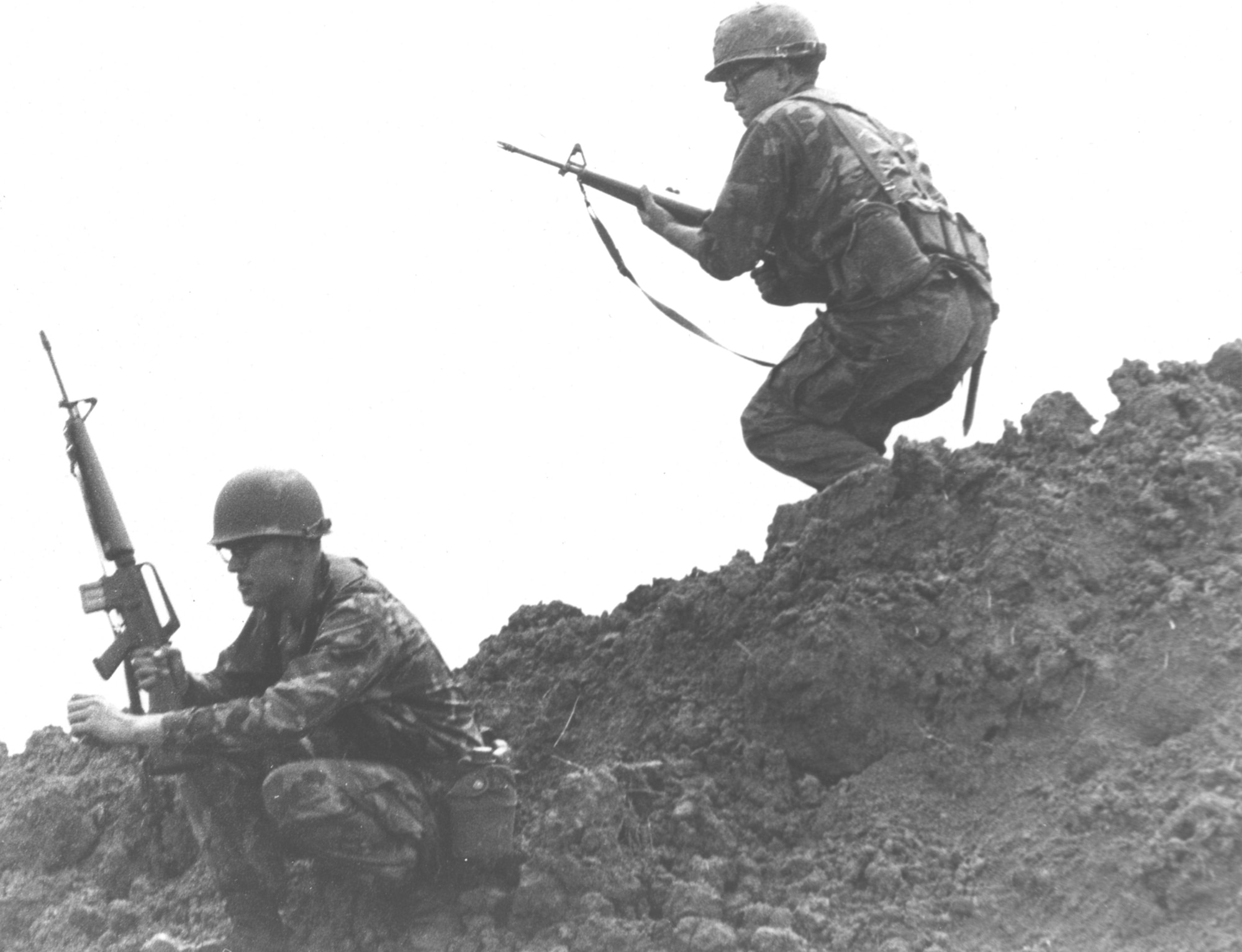 Air Police search for remaining enemy troops the morning after an attack on Tan Son Nhut in December 1966. (Images courtesy of the Security Forces Museum).