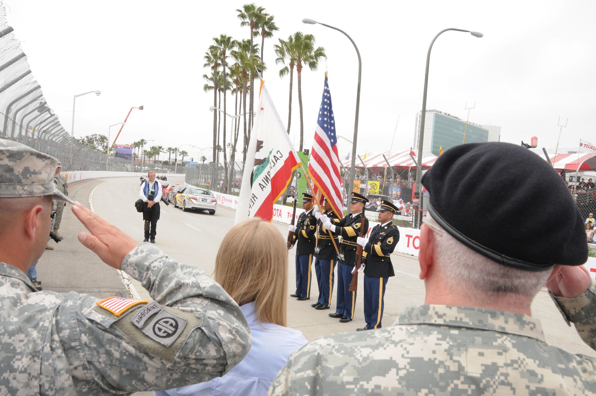 Tsgt Erin McPherson performs at the Long Beach Grand Prix April 17, 2011