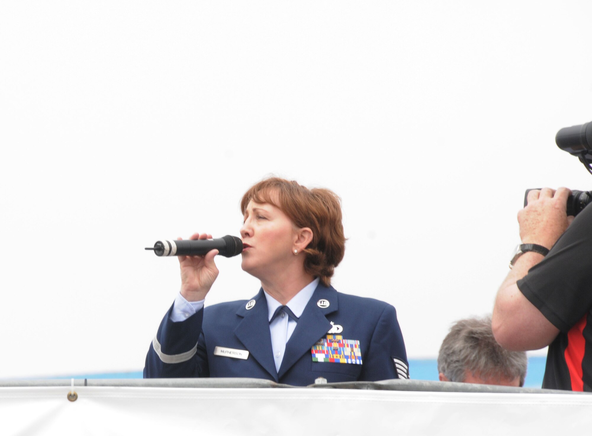Tsgt Erin McPherson performs at the Long Beach Grand Prix April 17, 2011