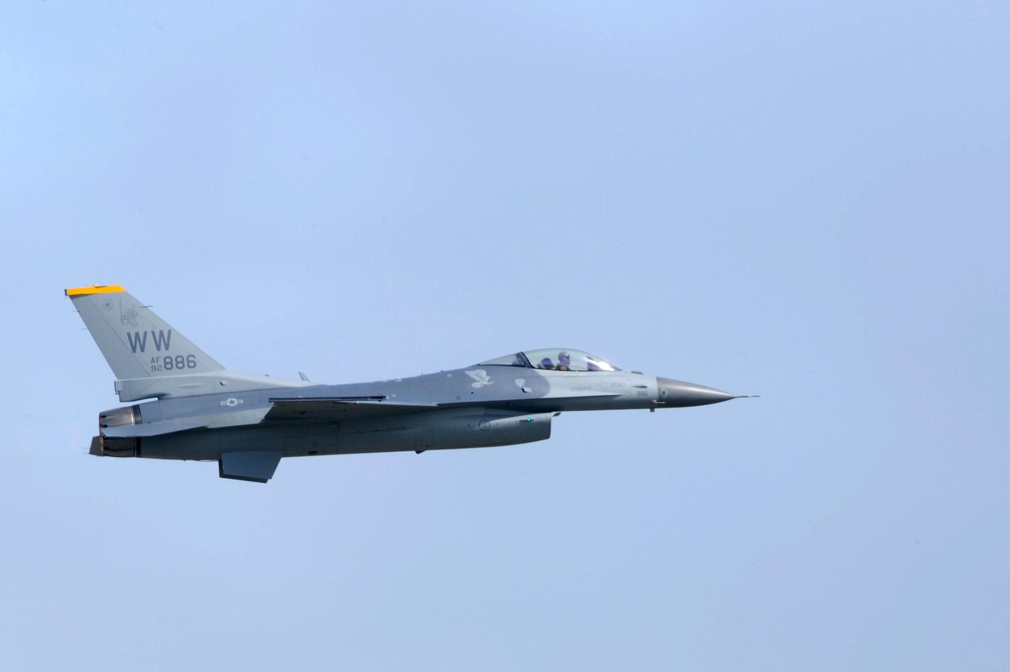 MISAWA AIR BASE, Japan - U.S. Air Force Capt. Chris Nations, Pacific Air Forces F-16 Fighting Falcon Demonstration Team pilot, performs a high-speed pass during Misawa's 32nd-annual air fest Sept. 4. Air Fest 2011 was an opportunity for approximately 100,000 attendees to see eight aerial demonstrations with 19 static displays of Japan Air Self-Defense Force, U.S. Air Force, U.S. Navy aircraft and private aircraft operators. Air Fest 2011 also marked the last flight of Miss Veedol, a single-engine aircraft that, in 1931, flew non-stop across the Pacific Ocean from Sabishiro Beach, Misawa, Japan to Wenatchee, Washington, U.S. (U.S. Air Force photo/Tech. Sgt. Marie Brown)