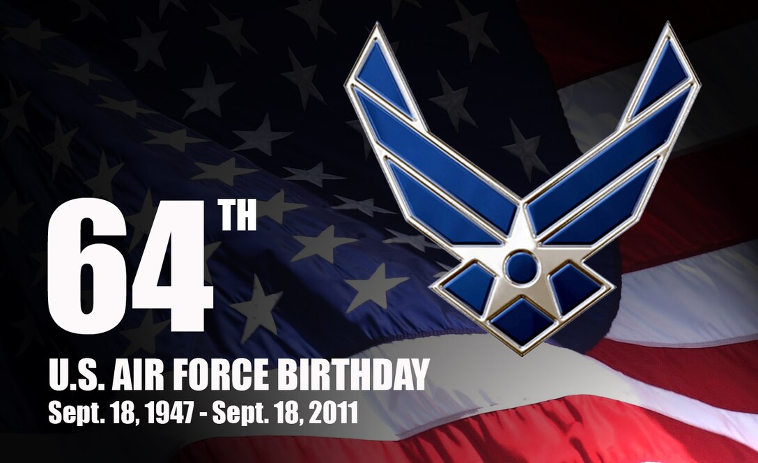 U.S. Air Force celebrates its 64th Birthday, Sept. 18, 2011.(U.S. Air Force graphic/Tech. Sgt. Bennie J. Davis III)