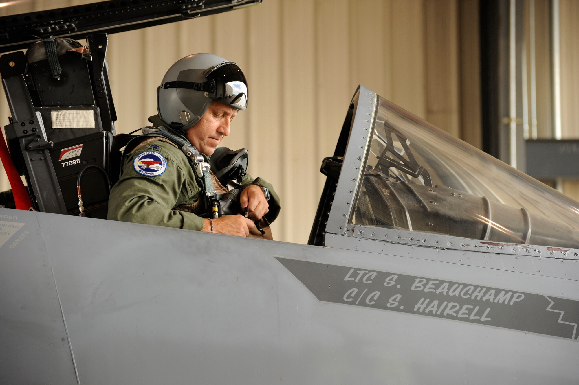 Oregon Air National Guard F-15 Eagles of the 142nd Fighter Wing prepare for take off. On September 11, 2001, it wasn't long before the Western Air Defense Sector (WADS) at McChord AFB, Wash., called on the Oregon Air National Guard to provide air defense for the Pacific Northwest. Lt. Col. Steve Beauchamp (pictured) and other Oregon Air National Guard pilots began to sit alert in the cockpit of their jets in anticipation of WADS tasking in a very dynamic and unpredictable threat environment. (U.S. Air Force Stock photograph by Tech. Sgt. John Hughel, 142nd Fighter Wing Public Affairs) (RELEASED)