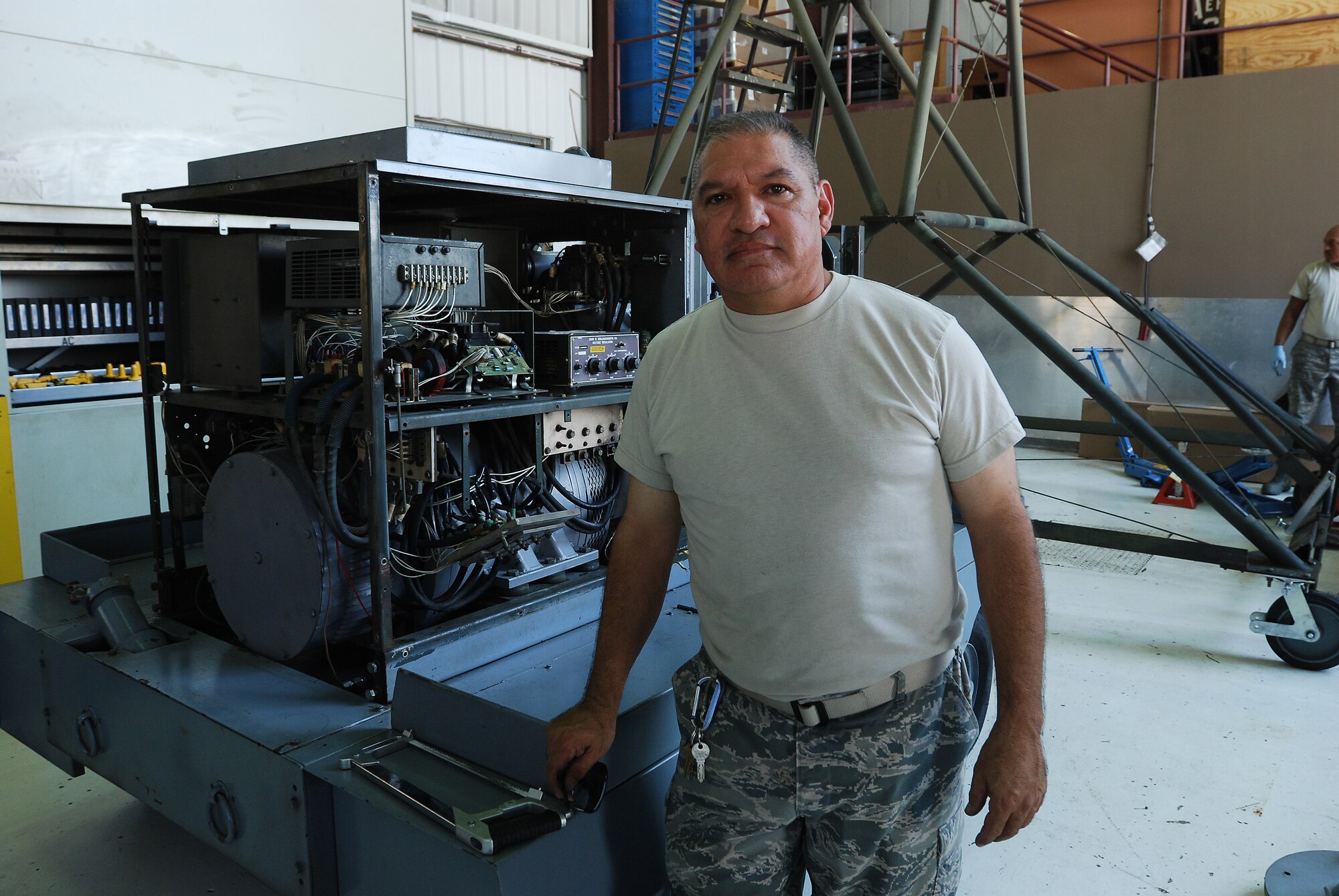 Members of the 433rd Airlift Wing take a moment to reflect on the events of Sept. 11, 2001 during the 10-year anniversary of the attacks. 

"I was right here in the shop," said Tech. Sgt. Salome Dominguez, from the 433rd Maintenance Squadron. 
"The first thing I thought was a Piper hit the World Trade Center," he said. "We went to the break room and they had it on TV, then I heard about the Pentagon. I knew we were under attack."
After 10 years, Sergeant Dominguez hasn't forgotten about that morning.
"I think about it all the time. I compare it to Pearl Harbor. One should never be at ease -- but that's my opinion -- no one ever expects it." (U.S. Air Force photo/Senior Airman Brian McGloin)