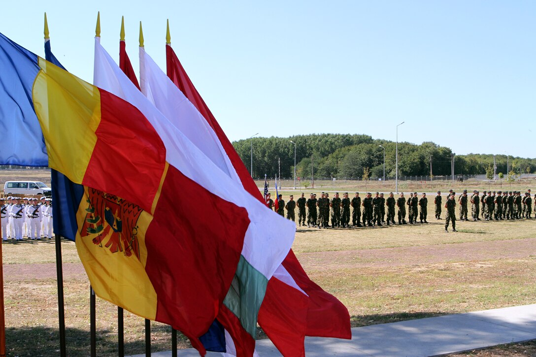 Marines of Black Sea Rotational Force 11 officially marked the end of their deployment with a closing ceremony to commemorate their five- months deployment to in the Black Sea, Balkan and Caucasus regions. The Special Purpose Marine Air-Ground Task Force has been operating in this region of Eastern Europe since April, participating in the security cooperation between American and regional partner nations to build military capacity, provide regional stability, and develop lasting partnerships with the allied countries, to include; Romania, Bulgaria, the Republic of Georgia, Moldova, Ukraine, Macedonia, Serbia, Azerbaijan, Greece, Bosnia, Albania, Montenegro and Croatia. ::r::::n::