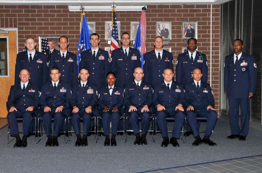 McGHEE TYSON AIR NATIONAL GUARD BASE, Tenn. - NCO Academy Class 11-7, D-Flight, gathers at The I.G. Brown Air National Guard Training and Education Center here, Aug. 29, 2011.  (U.S. Air Force photo by Master Sgt. Kurt Skoglund/Released)