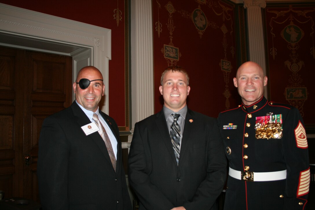Gunnery Sgt. Nick Popaditch, Sgt. Dakota Meyer and Sgt. Maj. Micheal P. Barrett