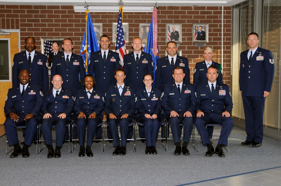 McGHEE TYSON AIR NATIONAL GUARD BASE, Tenn. - NCO Academy Class 11-6, N-Flight, gathers at The I.G. Brown Air National Guard Training and Education Center here, July 11, 2011.  (U.S. Air Force photo by Master Sgt. Kurt Skoglund/Released)