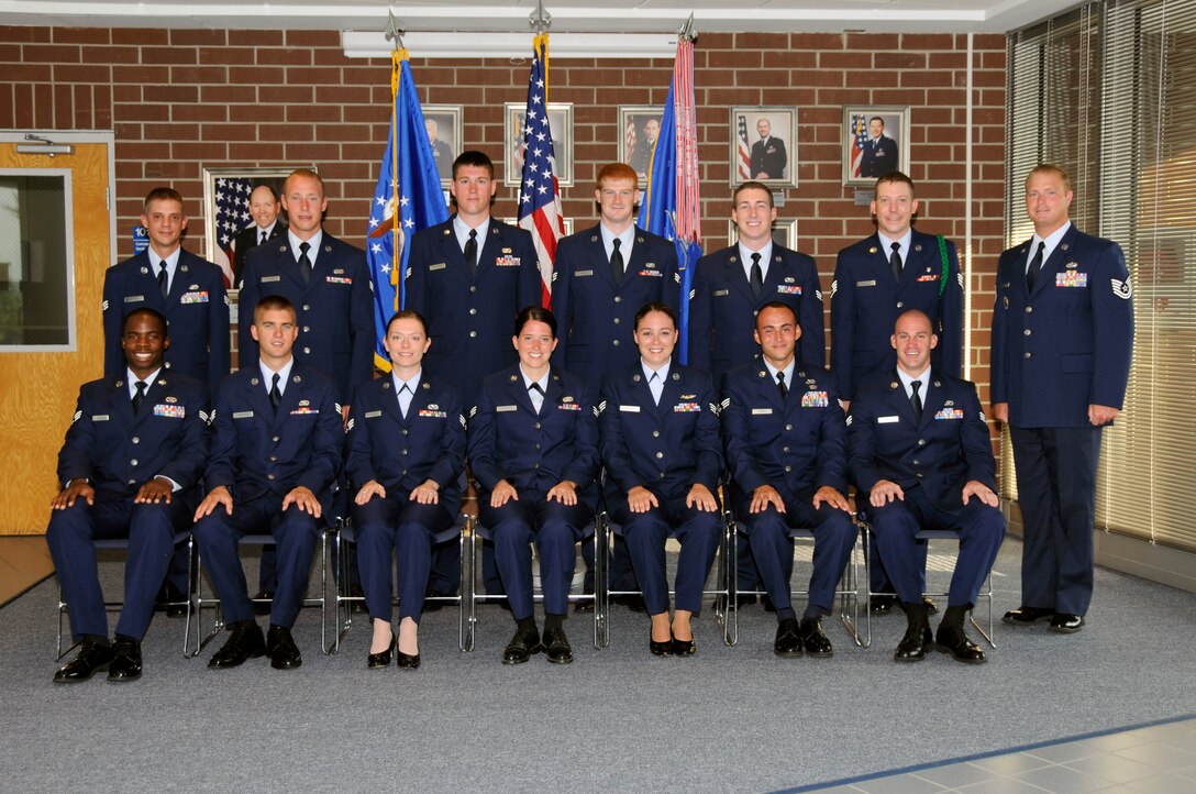 McGHEE TYSON AIR NATIONAL GUARD BASE, Tenn. - Airman Leadership School Class 11-6, B-Flight, gathers at The I.G. Brown Air National Guard Training and Education Center here, July 11, 2011. (U.S. Air Force photo by Master Sgt. Kurt Skoglund/Released)