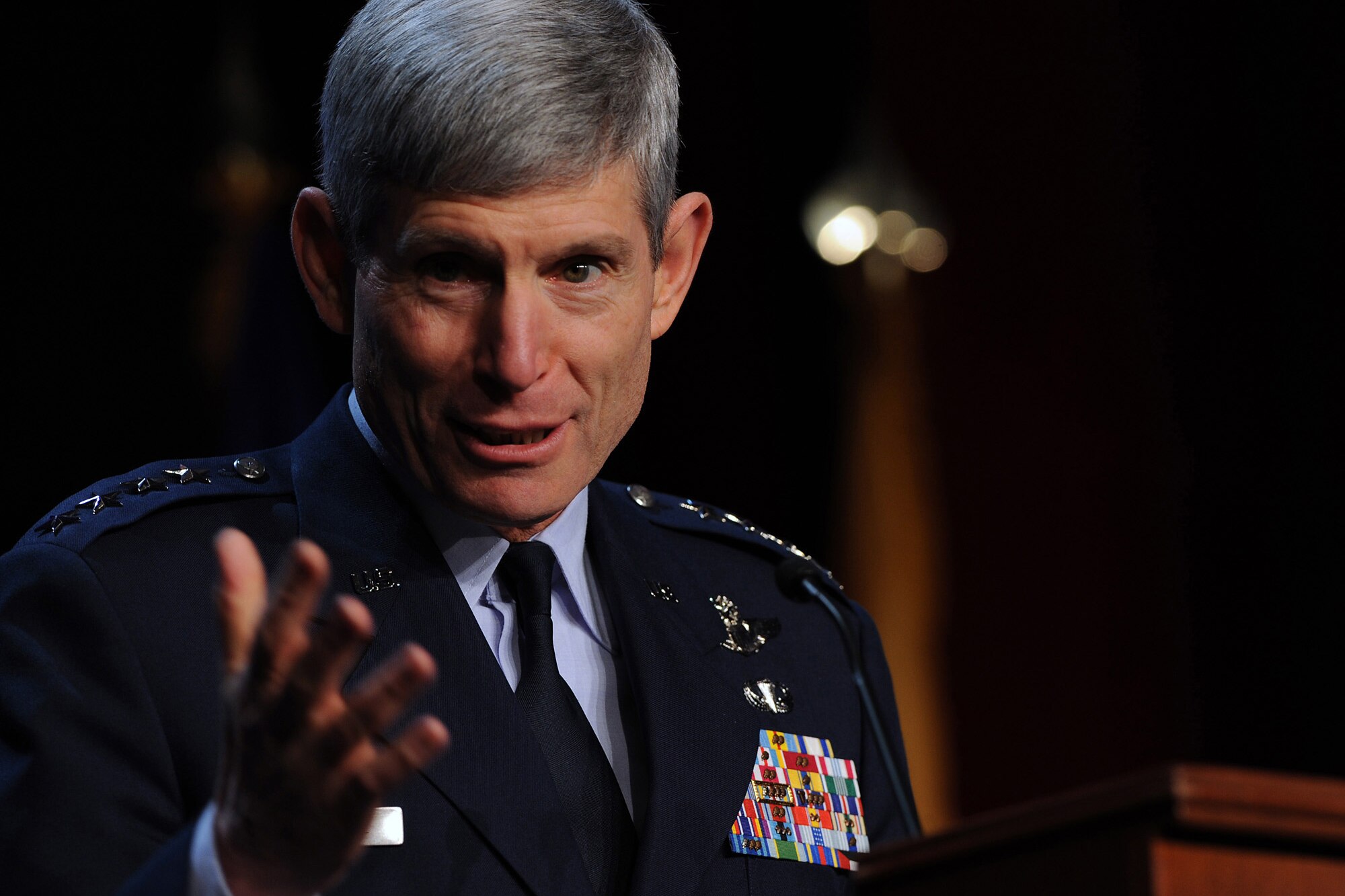 Air Force Chief of Staff Gen. Norton Schwartz speaks at the Reserve Officers Association National Security Symposium Jan. 30, 2011, in Washington, D.C. (U.S. Air Force photo by Scott M. Ash) (Released)