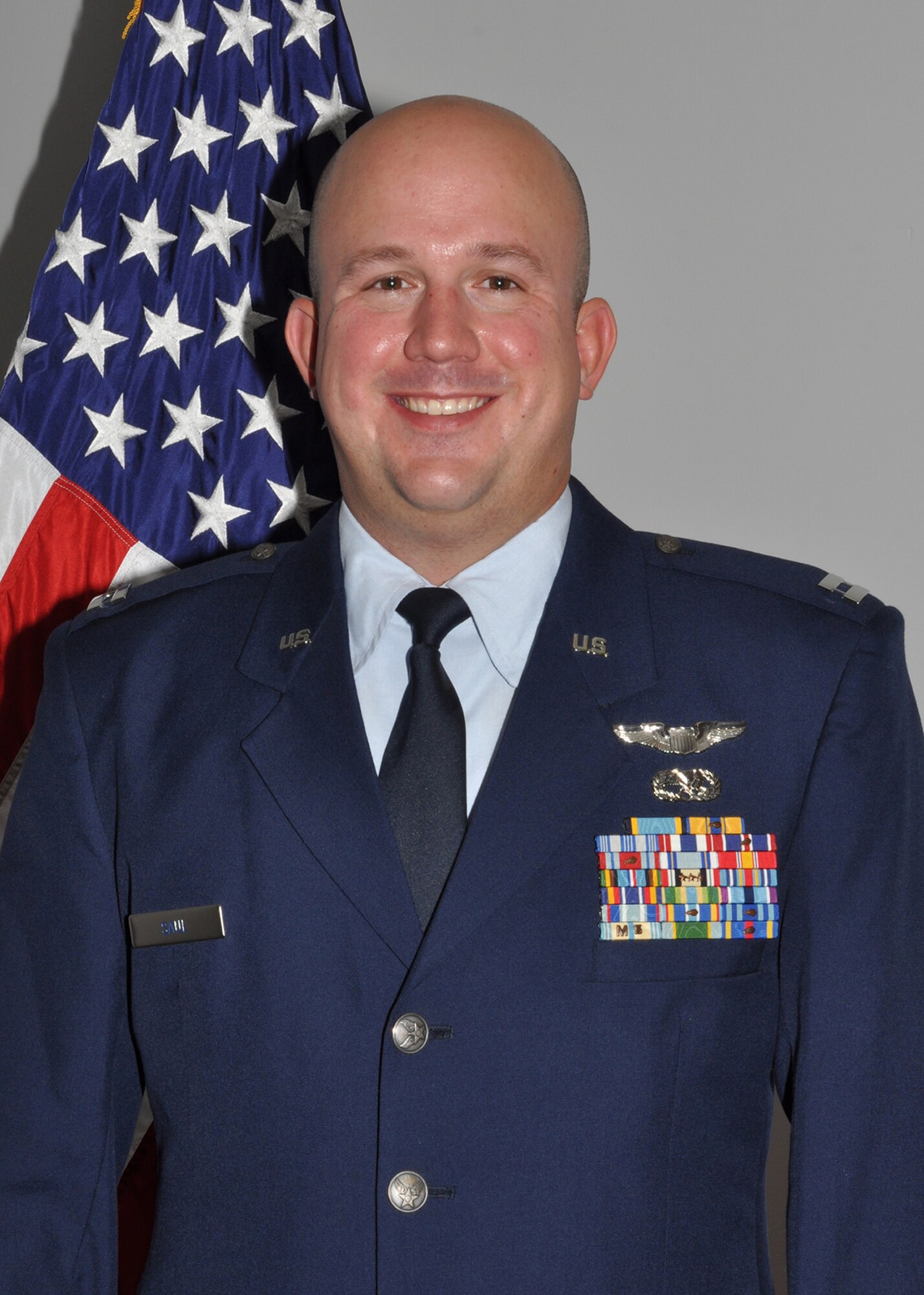 WRIGHT-PATTERSON AIR FORCE BASE, Ohio - Capt. Frank Saul has been selected as the 445th Airlift Wing Company Grade Officer of the Quarter, third quarter. He is an instructor pilot assigned to the 89th Airlift Squadron. (U.S. Air Force photo/Susan Belna)
