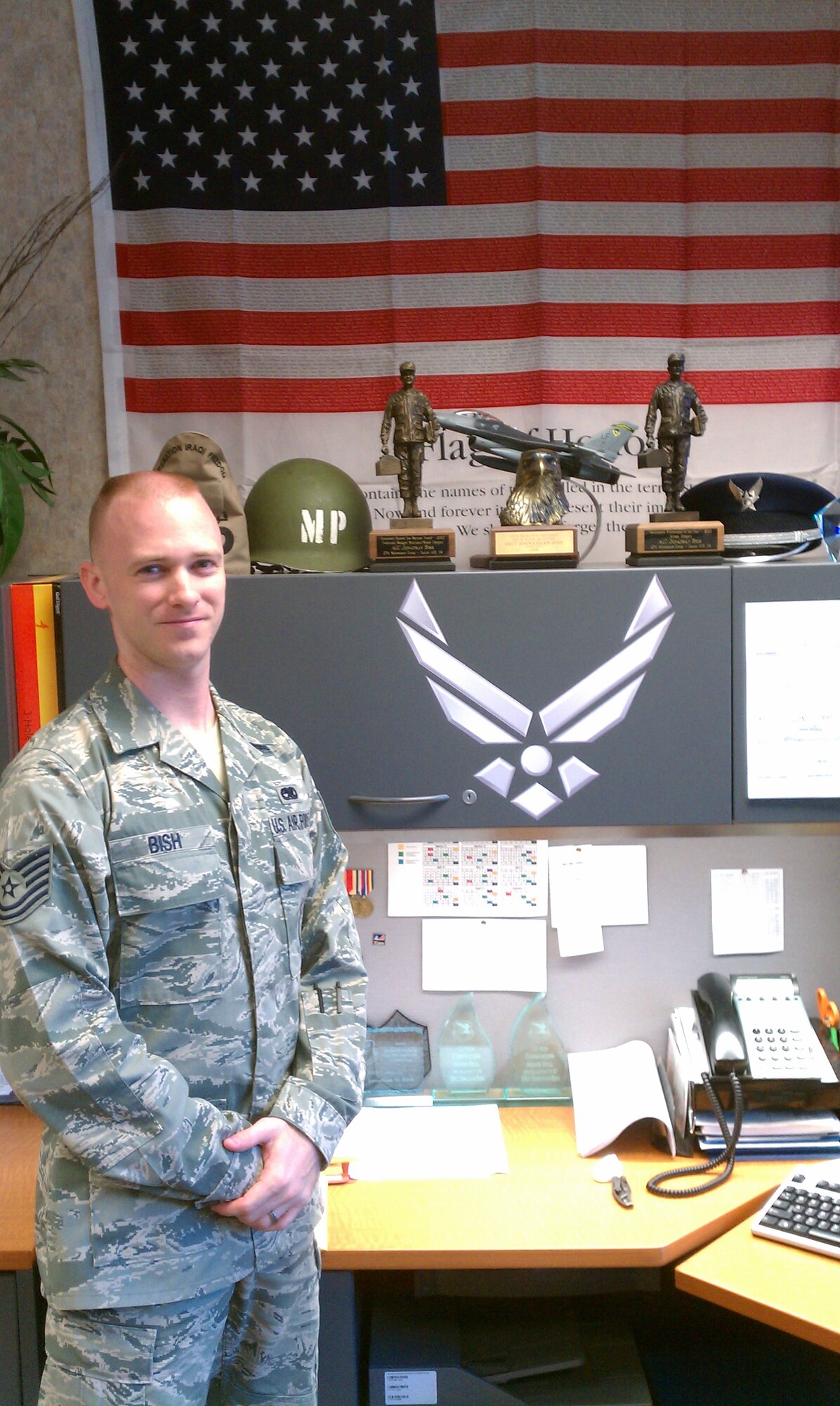 Tech. Sgt. Jonathan Bish, 337th RCS MEPS liaison in Charlotte, N.C., from Hagerstown Md., joined the Air Force because of the events of Sept. 11, 2001.