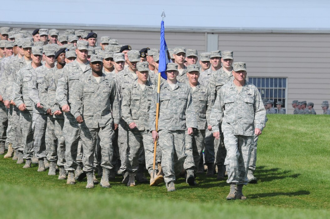 Colonel Samuel H. Ramsey, 151st ARW Wing Commander, leads the Air National Guard units during the Annual Governor's Day Parade Sept. 17.  (U.S. Air Force photo by Technical Sergean Kelly K. Collett)(RELEASED)