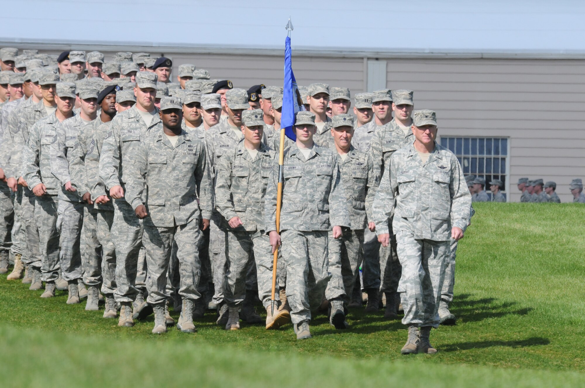 Colonel Samuel H. Ramsey, 151st ARW Wing Commander, leads the Air National Guard units during the Annual Governor's Day Parade Sept. 17.  (U.S. Air Force photo by Technical Sergean Kelly K. Collett)(RELEASED)