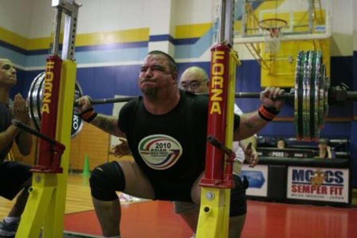 Andy Stephens a super heavyweight power lifter lifts 250 kg. or 551 lbs. which was the most amout of weight which was successfully lifted during the entire event. As the bar bent from all the weight Stephens forced it high and completed his lift.