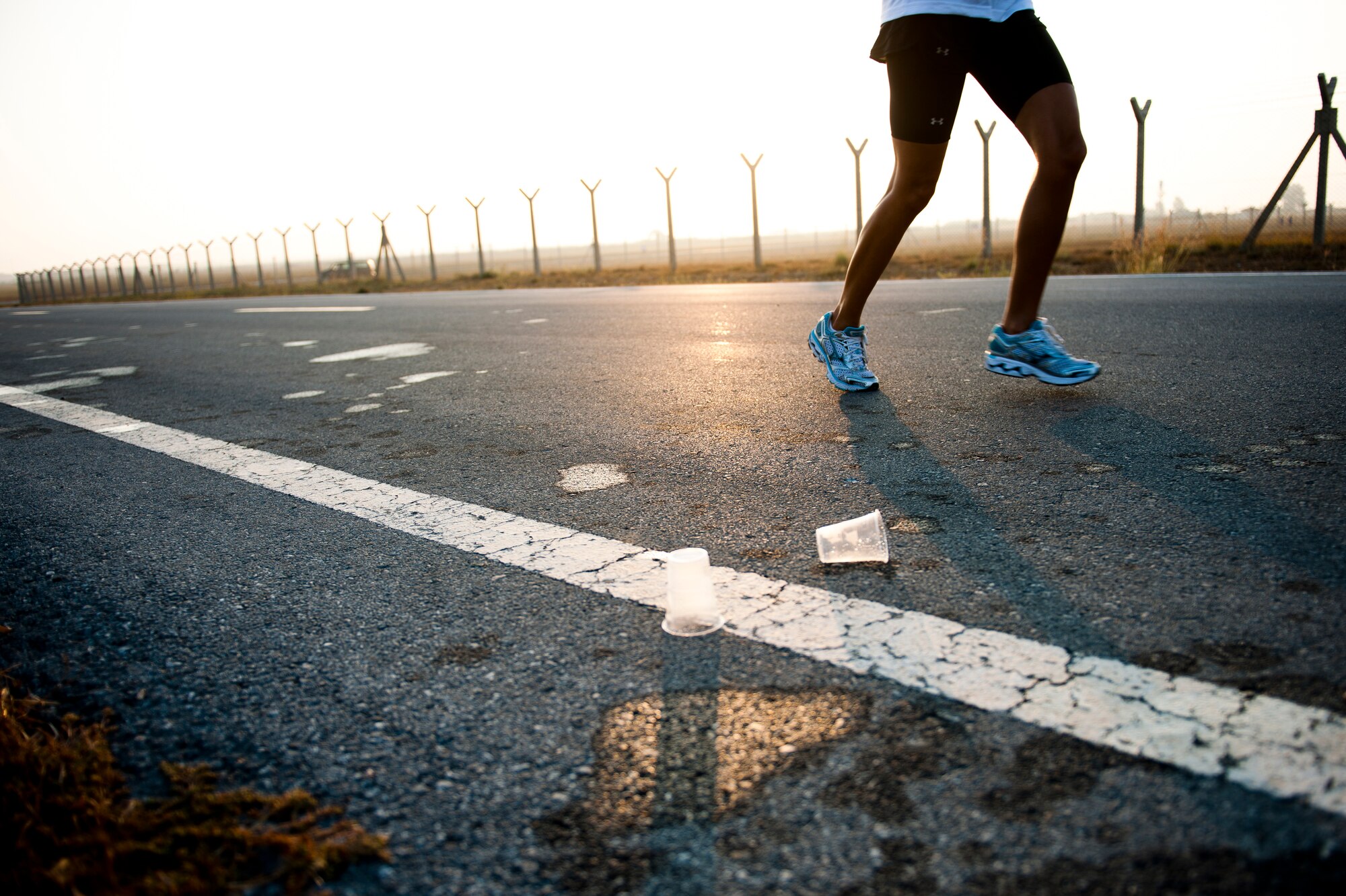 A participant runs during the half marathon Sept. 17, 2011, at Incirlik Air Base, Turkey. More than 80 runners participated in the 13.1 mile race that coincided with the annual Air Force Marathon. (U.S. Air Force photo by Tech. Sgt. Michael B. Keller/Released)