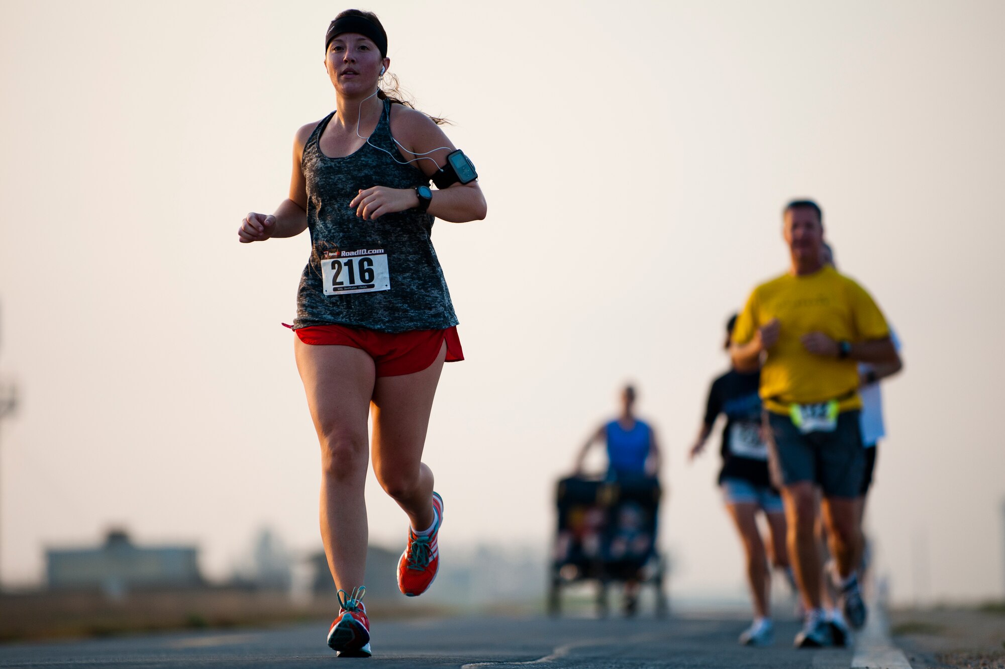 Participants run during the half marathon Sept. 17, 2011, at Incirlik Air Base, Turkey. More than 80 runners participated in the 13.1 mile race that coincided with the annual Air Force Marathon. (U.S. Air Force photo by Tech. Sgt. Michael B. Keller/Released)